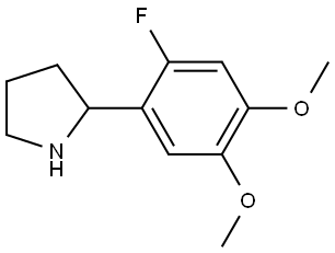 2-(2-FLUORO-4,5-DIMETHOXYPHENYL)PYRROLIDINE Structure