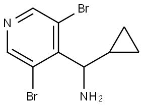 1-CYCLOPROPYL-1-(3,5-DIBROMOPYRIDIN-4-YL)METHANAMINE Structure