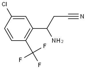 3-AMINO-3-[5-CHLORO-2-(TRIFLUOROMETHYL)PHENYL]PROPANENITRILE Structure