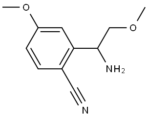 2-(1-amino-2-methoxyethyl)-4-methoxybenzonitrile Structure