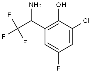 2-(1-AMINO-2,2,2-TRIFLUOROETHYL)-6-CHLORO-4-FLUOROPHENOL Structure