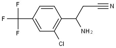 3-AMINO-3-[2-CHLORO-4-(TRIFLUOROMETHYL)PHENYL]PROPANENITRILE Structure