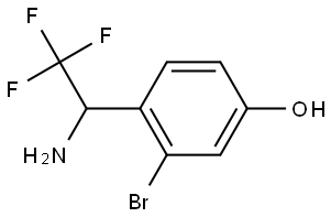 4-(1-AMINO-2,2,2-TRIFLUOROETHYL)-3-BROMOPHENOL Structure