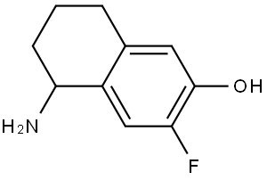 5-amino-3-fluoro-5,6,7,8-tetrahydronaphthalen-2-ol 구조식 이미지
