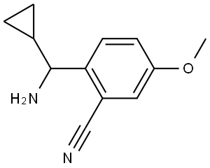 2-[AMINO(CYCLOPROPYL)METHYL]-5-METHOXYBENZONITRILE Structure