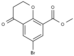 Methyl 6-bromo-3,4-dihydro-4-oxo-2H-1-benzopyran-8-carboxylate Structure