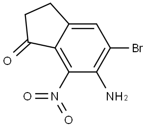 6-amino-5-bromo-7-nitro-2,3-dihydro-1H-inden-1-one Structure