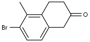 6-bromo-5-methyl-1,2,3,4-tetrahydronaphthalen-2-one 구조식 이미지