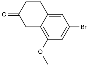 2(1H)-Naphthalenone, 6-bromo-3,4-dihydro-8-methoxy- Structure