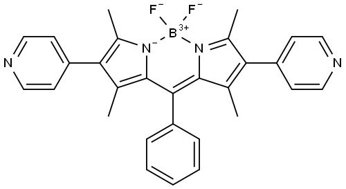 (T-4)-[4-[5-[[3,5-Dimethyl-4-(4-pyridinyl)-2H-pyrrol-2-ylidene-κN]phenylmethyl]-2,4-dimethyl-1H-pyrrol-3-yl-κN]pyridinato]difluoroboron Structure