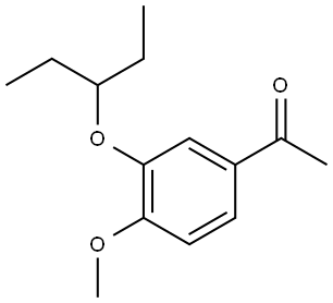 1-[3-(1-Ethylpropoxy)-4-methoxyphenyl]ethanone Structure