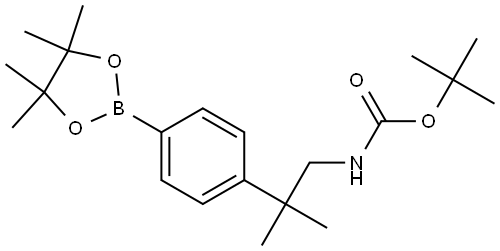 tert-Butyl (2-methyl-2-(4-(4,4,5,5-tetramethyl-1,3,2-dioxaborolan-2-yl)phenyl)propyl)carbamate Structure