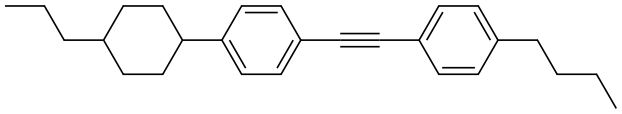 Benzene, 1-[(4-butylphenyl)ethynyl]-4-(4-propylcyclohexyl)- Structure