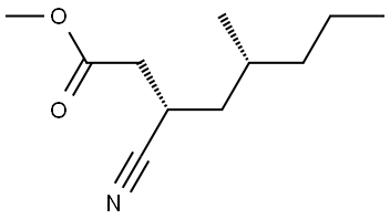 Octanoic acid, 3-cyano-5-methyl-, methyl ester, (3S,5R)- Structure