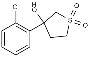 Thiophene-3-ol, 3-(2-chlorophenyl)tetrahydro-, 1,1-dioxide Structure