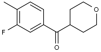 (3-Fluoro-4-methylphenyl)(tetrahydro-2H-pyran-4-yl)methanone Structure