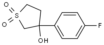 Thiophene-3-ol, 3-(4-fluorophenyl)tetrahydro-, 1,1-dioxide Structure