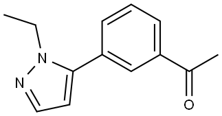 1-[3-(1-Ethyl-1H-pyrazol-5-yl)phenyl]ethanone Structure