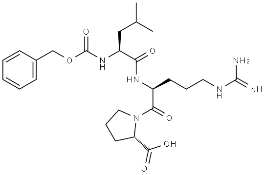 L-Proline, 1-[N2-[N-[(phenylmethoxy)carbonyl]-L-leucyl]-L-arginyl]- Structure