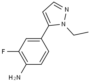 4-(1-Ethyl-1H-pyrazol-5-yl)-2-fluorobenzenamine Structure