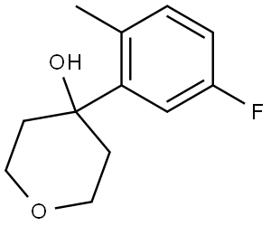 4-(5-fluoro-2-methylphenyl)tetrahydro-2H-pyran-4-ol Structure