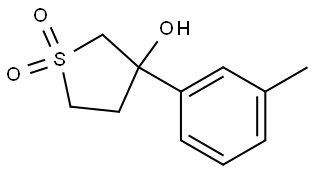 Thiophene-3-ol, tetrahydro-3-(3-methylphenyl)-, 1,1-dioxide Structure