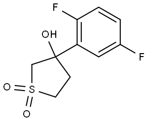 Thiophene-3-ol, 3-(2,5-difluorophenyl)tetrahydro-, 1,1-dioxide Structure