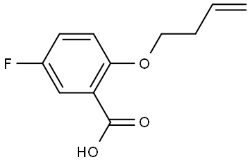 2-(but-3-en-1-yloxy)-5-fluorobenzoic acid Structure