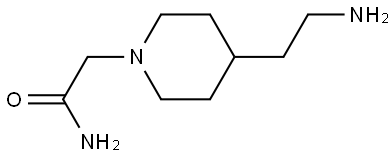 1-Piperidineacetamide, 4-(2-aminoethyl)- Structure