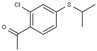 1-[2-Chloro-4-[(1-methylethyl)thio]phenyl]ethanone Structure