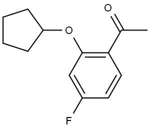 1-[2-(Cyclopentyloxy)-4-fluorophenyl]ethanone Structure