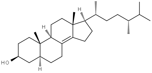 5α.24βFH-ergosten-(8(14))-ol-(3β) Structure