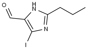 5-iodo-2-propyl-1H-imidazole-4-carbaldehyde 구조식 이미지