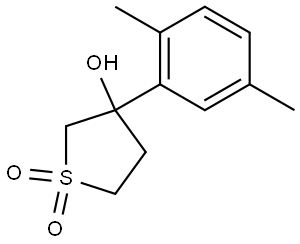 Thiophene-3-ol, 3-(2,5-dimethylphenyl)tetrahydro-, 1,1-dioxide Structure