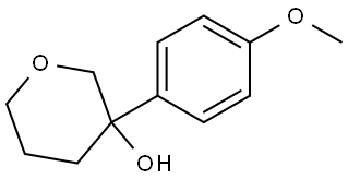 3-(4-methoxyphenyl)tetrahydro-2H-pyran-3-ol Structure