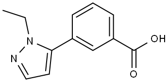 3-(1-Ethyl-1H-pyrazol-5-yl)benzoic acid Structure