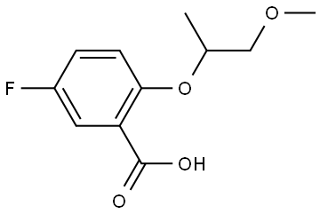 5-fluoro-2-((1-methoxypropan-2-yl)oxy)benzoic acid Structure