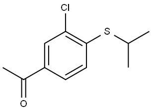 1-[3-Chloro-4-[(1-methylethyl)thio]phenyl]ethanone Structure