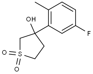 Thiophene-3-ol, 3-(5-fluoro-2-methylphenyl)tetrahydro-, 1,1-dioxide Structure