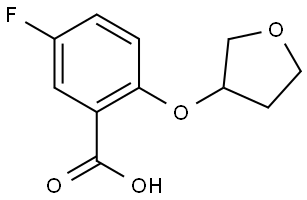 5-fluoro-2-((tetrahydrofuran-3-yl)oxy)benzoic acid Structure