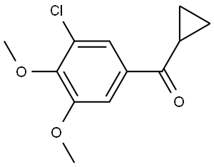 (3-chloro-4,5-dimethoxyphenyl)(cyclopropyl)methanone Structure