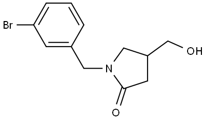 1-(3-bromobenzyl)-4-(hydroxymethyl)pyrrolidin-2-one Structure