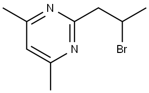 2-(2-Bromopropyl)-4,6-dimethylpyrimidine Structure