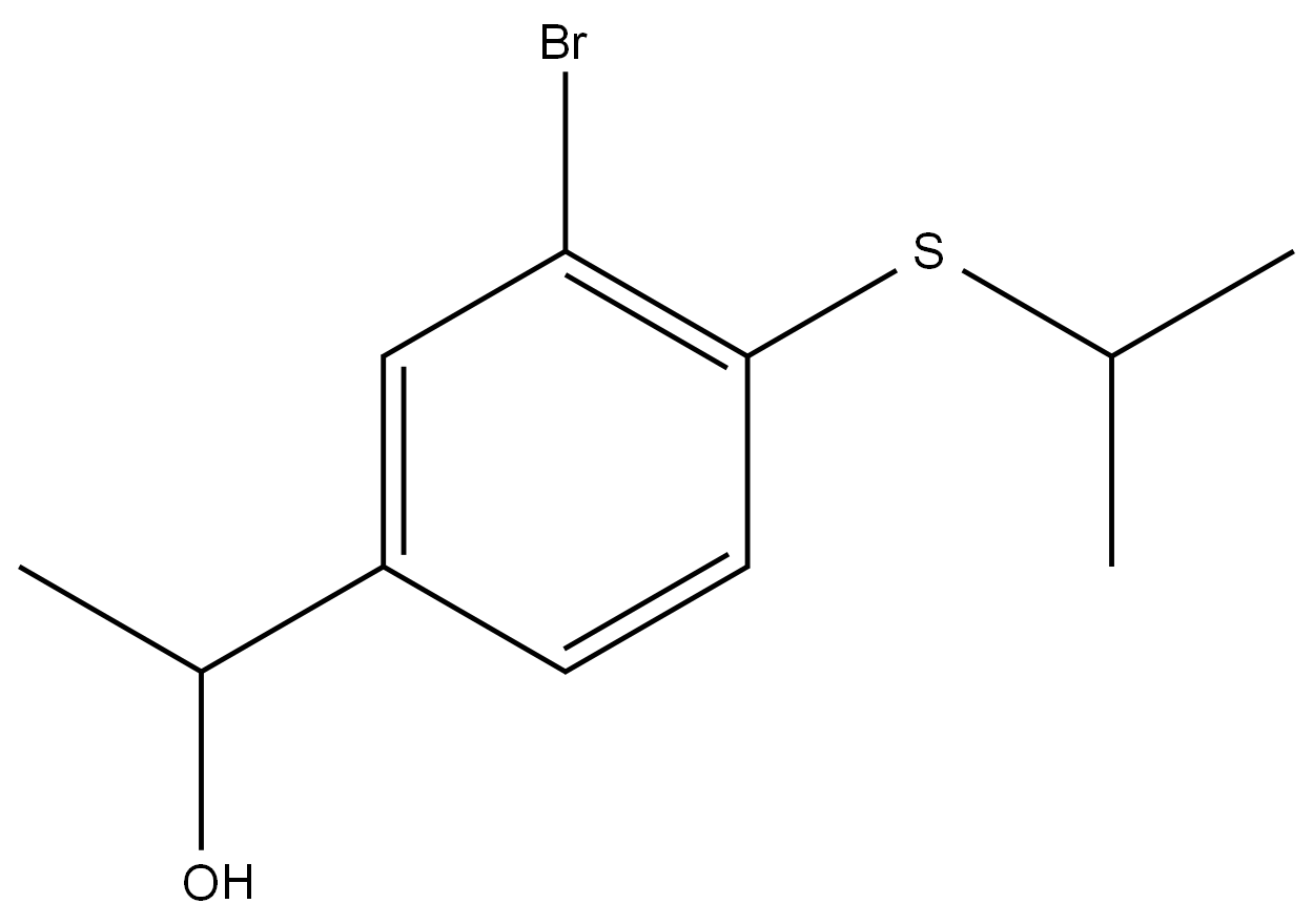 3-Bromo-α-methyl-4-[(1-methylethyl)thio]benzenemethanol Structure