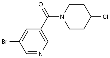 (5-Bromo-3-pyridinyl)(4-chloro-1-piperidinyl)methanone Structure