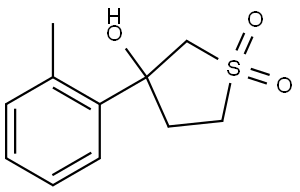 Thiophene-3-ol, tetrahydro-3-(2-methylphenyl)-, 1,1-dioxide Structure