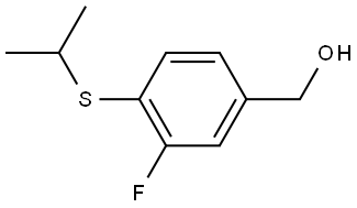 3-Fluoro-4-[(1-methylethyl)thio]benzenemethanol 구조식 이미지