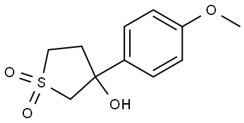 Thiophene-3-ol, tetrahydro-3-(4-methoxyphenyl)-, 1,1-dioxide Structure