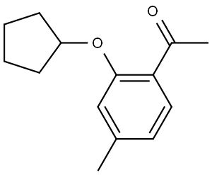 1-[2-(Cyclopentyloxy)-4-methylphenyl]ethanone Structure