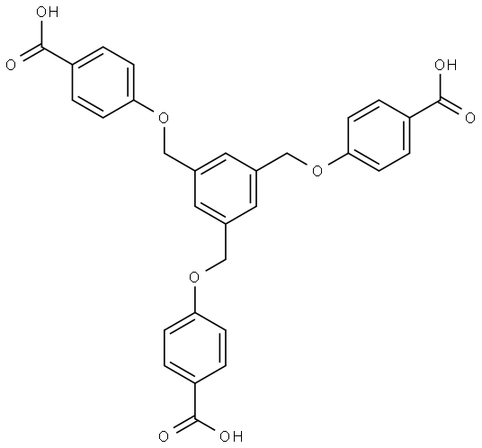 4,4′,4″-[1,3,5-phenyltri(methoxy)]-trisbenzoic acid Structure